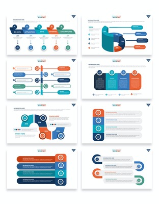现代简约企业营销策划信息图表设计 PowerPoint与Keynote模板应用